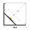 Imagen de Perfil en aluminio angular 30mm