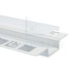 Imagen de Profilé de aluminio pintado de blanco para pladur 62x12mm