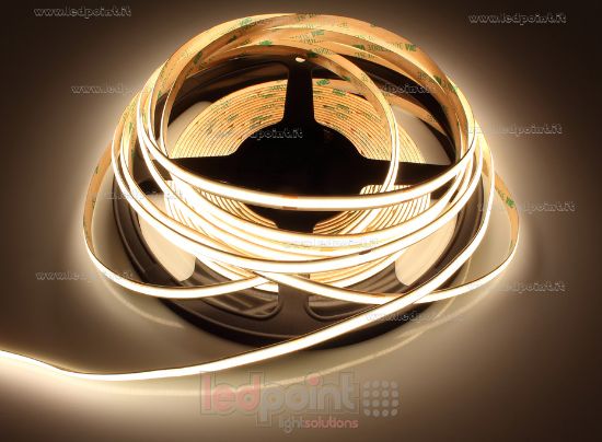 Imagen de Tira de led COB 10m blanco cálido 3000K CRI Ra>93 480led/m 24V 10,5W/m