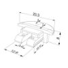 Imagen de Tapa blanca redondeada para perfil de aluminio empotrado RE01-03