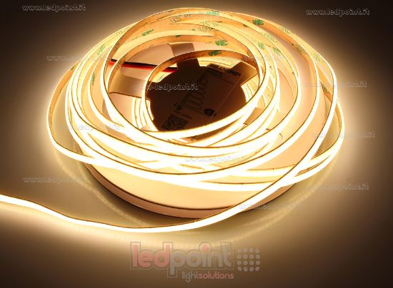 Imagen de Tira de led COB 5m blanco cálido 3000K CRI Ra>93 400led/m 24V PCB 5mm 10W/m