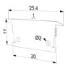 Imagen de Tapón de acero inoxidable para perfil de suelo empotrado FL03-21