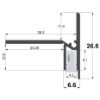 Imagen de Perfil en aluminio para peldaños 30x27mm