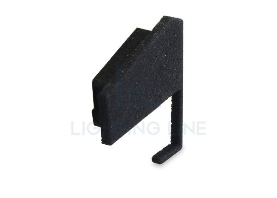 Imagen de Tapa derecha negra de plástico para perfil SH01-03