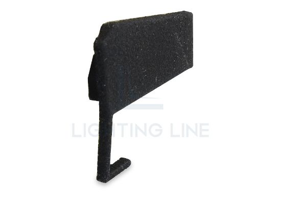 Imagen de Tapa izquierda negra de plástico para perfil SH01-03