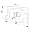 Imagen de Tapa blanca de plástico con agujero para cable de alimentación para perfil SL15-01 con difusor bajo