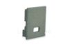 Imagen de Tapa gris de plástico con agujero para cable de alimentación para perfil SL15-01 con difusor alto