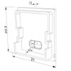 Imagen de Tapa gris de plástico con agujero para cable de alimentación para perfil SL15-01 con difusor alto