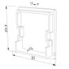 Imagen de Tapa blanca de plástico para perfil SL15-01 con difusor alto