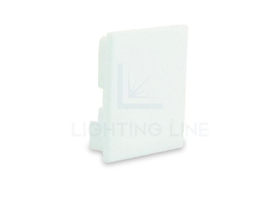 Imagen de Tapa blanca de plástico para perfil SL15-01 con difusor alto