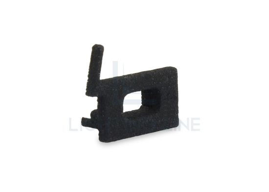 Imagen de Tapa izquierda negra de plástico con agujero para cable de alimentación para perfil SL16-16