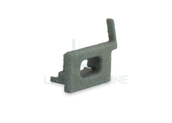 Imagen de Tapa derecha gris de plástico con agujero para cable de alimentación para perfil SL16-16