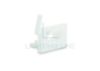Imagen de Tapa izquierda blanca de plástico con agujero para cable de alimentación para perfil SL16-16