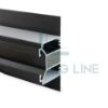 Imagen de Perfil de aluminio con doble emisión de luz para montaje en pared 31x70mm