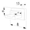 Imagen de Tapa gris de plástico para perfil SL13-02