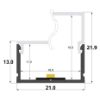 Imagen de Perfil en aluminio 21x13mm