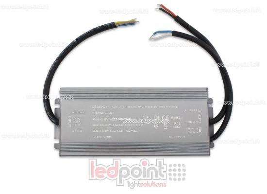 Imagen de Driver LED anti-parpadeo para tiras LED 230V, 400W, compatible con Triac y atenuación 0/1-10V