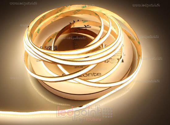 Imagen de Tira de led COB 5m blanco cálido 3000K CRI Ra>93 400led/m Free-Cut 24V 11W/m