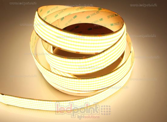Imagen de Tira de led COB 5m blanco cálido 3000K CRI Ra>93 1600leds/m 24V 40W/m PCB 3cm