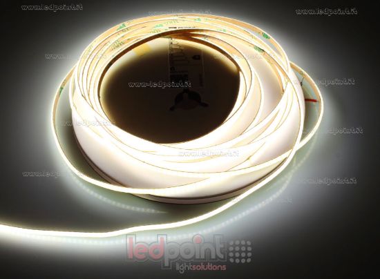 Imagen de Tira de led COB 5m blanco 4000K CRI Ra>93 384leds/m 12V 7W/m PCB 3mm
