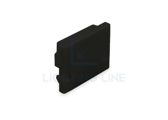 Imagen de Tapa negra de plástico para perfil SL01-01 con difusor bajo