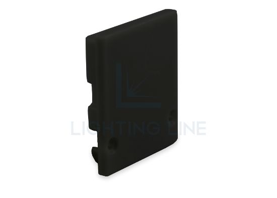 Imagen de Tapa negra de plástico para perfil SL01-01 con difusor alto