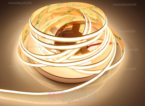 Imagen de Tira de led COB 10m blanco cálido 3000K CRI Ra>90 480leds/m 24V 11W/m
