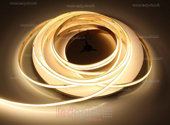 Imagen de Tira de led COB 5m blanco cálido 3000K CRI Ra>93 320leds/m 5V 8W/m