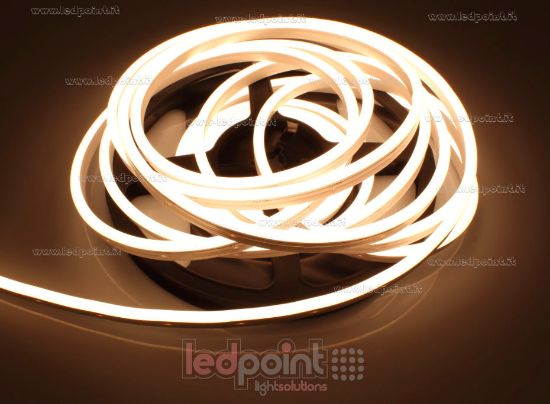 Imagen de Led Neon Flex 4x8,8mm blanco cálido 2700K 2835 24V 10W 180led/m IP65 10m