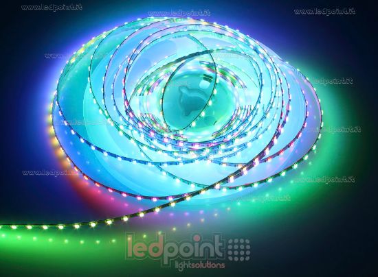 Imagen de Tira LED 5m RGB Digital 0807 Chip WS2812 133LEDs/m 12V 5,5W/m PCB 2,6mm