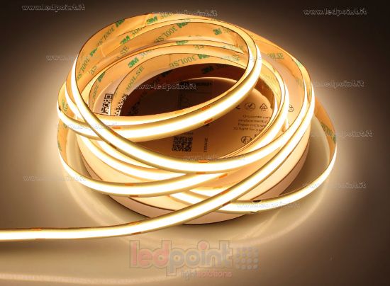 Imagen de Tira de led COB 5m blanco cálido 3000K CRI Ra>90 528leds/m 24V 15,5W/m