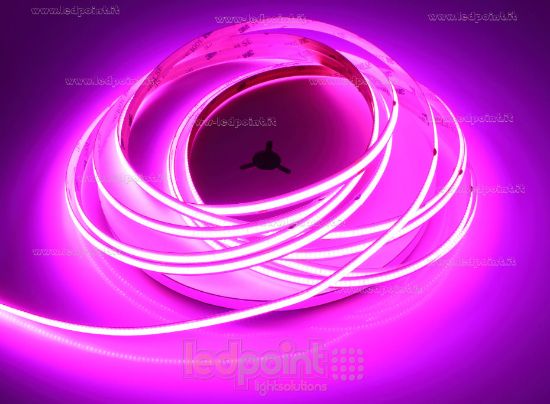 Imagen de Tira de led COB 10m rosa 480leds/m 24V 12W/m