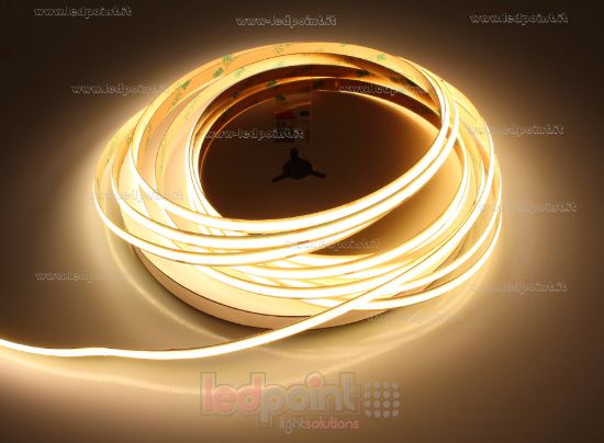 Imagen de Tira de led COB 10m blanco cálido 3000K CRI Ra>93 480leds/m 24V 10,5W/m 120lm/W