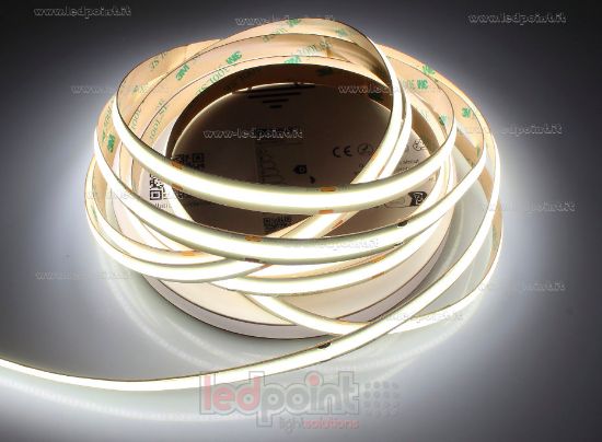 Imagen de Tira de led COB 5m blanco 4000K CRI Ra>90 480leds/m 24V 16W/m 140lm/W