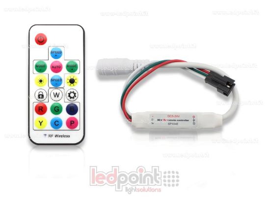 Imagen de Controlador RF para tiras de led CoRGB 14 teclas, 5/24V