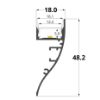 Imagen de Perfil en aluminio para pared 48x18mm