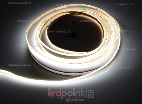 Imagen de Tira de led COB 10m blanco 4000K CRI Ra>93 384leds/m 12V 8,6W/m PCB 5mm control de corriente