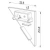 Imagen de Tapa blanca izquierda para perfil de aluminio para pared WL02-03