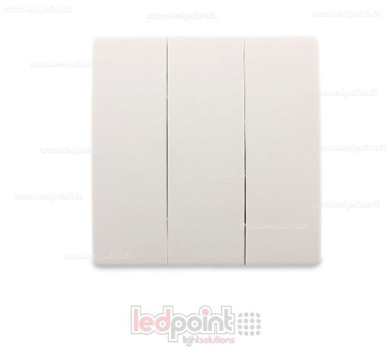 Imagen de Mando de pared 86x86mm con 3 botones, 433Mhz