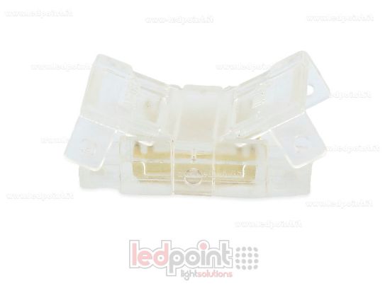 Imagen de Conector transparente de 2 pines para la unión de tiras COB con PCB de 8mm