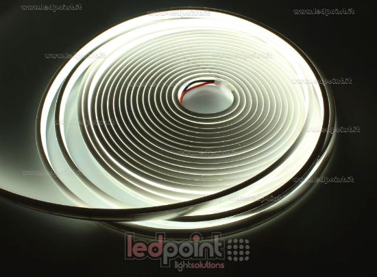 Imagen de Tira de led 10m blanco 4500K 2025 264leds/m 24V 12W/m, IP67 silicona sólida blanco
