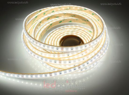 Imagen de Tira de led 5m blanco 4000K 3step 2835 120led/m 24V 9,6W/m, IP65 tubo de silicona extruído bordes llenos interior vacío