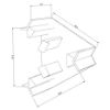 Imagen de Tapa de conexión para unir múltiples hexágonos de perfil de aluminio de 26x36mm