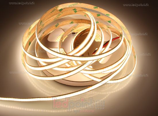Imagen de Tira de led COB 10m blanco cálido 3000K CRI Ra>90 320leds/m 24V 9W/m