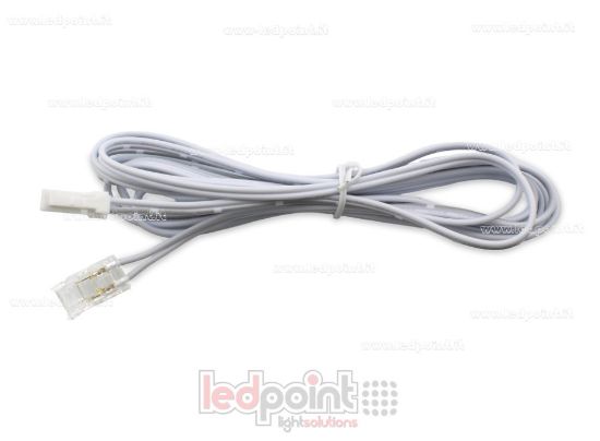 Imagen de Conector transparente de 2 pines con cable de 2m y salida Dupont para tiras LED y COB de 8mm de PCB