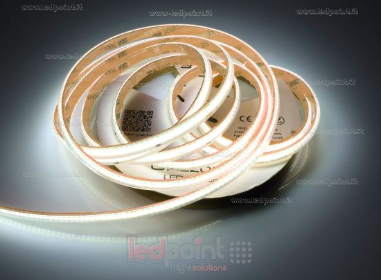 Imagen de Tira LED COB 25m blanco 4000K 296leds/m 230V 11W/m, IP65 (tubo de silicona extruido con bordes llenos y interior vacío)