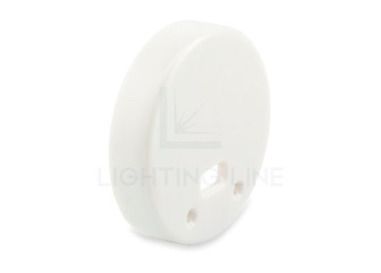 Imagen de Tapa blanca de plástico con agujero para perfil redondo NE01-14 y NE02-15