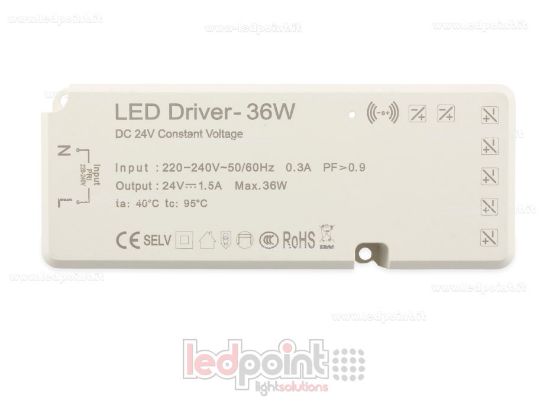 Imagen de Fuente de alimentación 36W 24V Slim con bornera para sensores