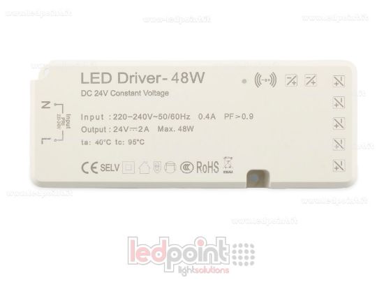 Imagen de Fuente de alimentación 48W 24V Slim con bornera para sensores