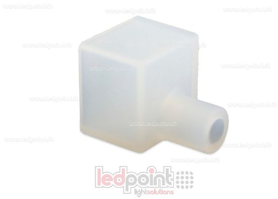 Imagen de Tapa final con salida frontal para cable de alimentación para Neon Flex 12x12mm